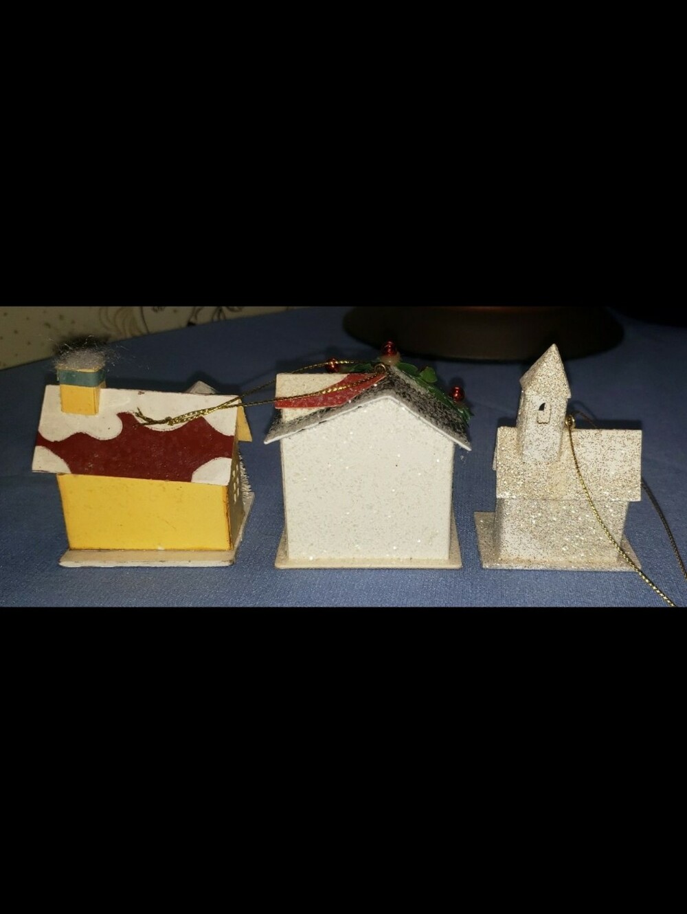 Lot Of Three (3) Putz Style Christmas Houses - Picture 7 of 12